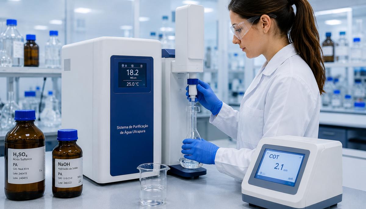 Tipos de água para laboratório: destilada, deionizada e ultrapura — quando usar cada uma