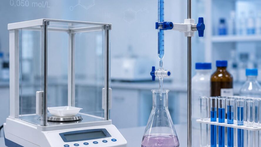 Como fazer uma titulação ácido-base em laboratório: técnica, cálculos e erros comuns