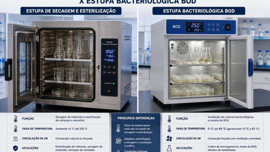 Estufa de Secagem e Esterilização vs. Estufa Bacteriológica: Diferenças e Como Escolher